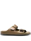 Officine Creative Double-strap Leather Sandals In Green