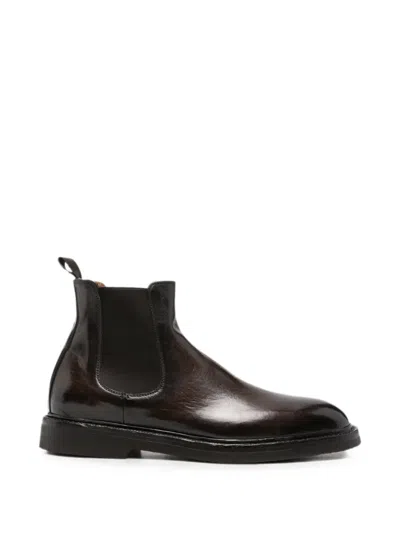 Officine Creative Dude Flexi Chelsea Boots In Brown