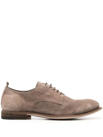 Officine Creative Durga Derby-schuhe Aus Wildleder In Grey