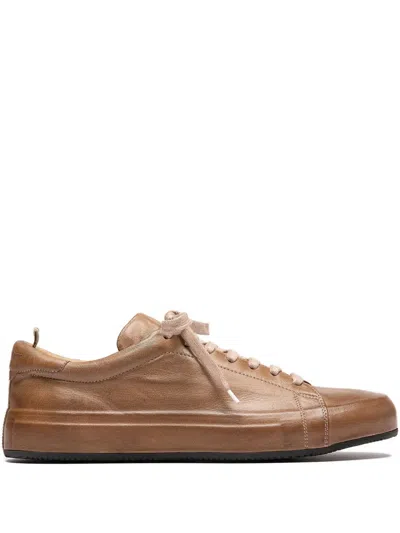 Officine Creative Easy Dd 001 Ignis Leather Sneakers In Brown