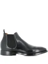 Officine Creative Elastic-panel Leather Boots In Black