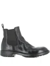 Officine Creative Elasticated-panel Leather Boots In Black