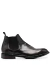 Officine Creative Elasticated-panel Leather Boots In Brown