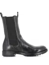 Officine Creative Elasticated-panel Leather Boots In Schwarz
