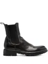 Officine Creative Elasticated-panels Leather Boots In Brown