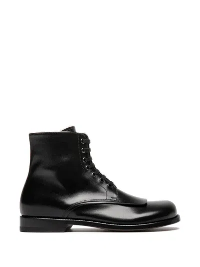 Officine Creative Emerald Lace-up Ankle Boots In Black