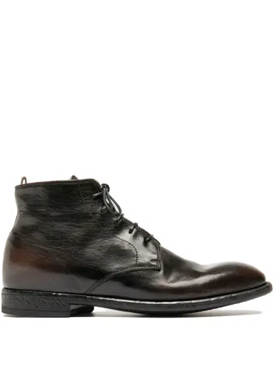 Officine Creative Emory Lace-up Leather Boots In Black