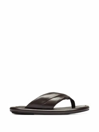 Officine Creative Estens 112 Padded Leather Sandals In Brown