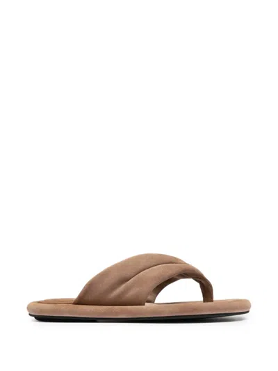 Officine Creative Estens Padded Thong-strap Sandals In Brown