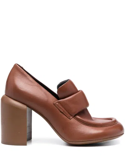 Officine Creative Esther 018 Leather 90mm Pumps In Brown