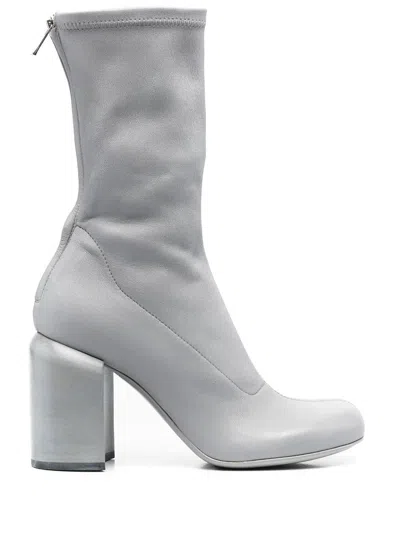 Officine Creative Esther Leather Boots In Grey