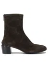 Officine Creative Zip-back Block-heel Boot In Brown