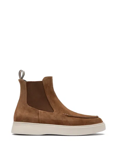 Officine Creative Frame 107 Panel Chelsea Boots In Brown