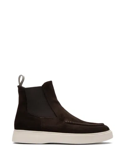 Officine Creative Frame 107 Panelled Chelsea Boots In Brown