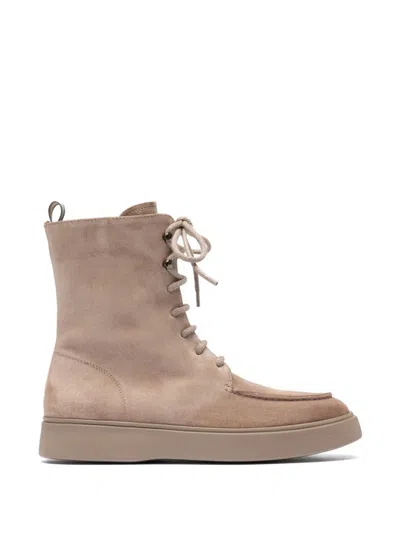 Officine Creative Frame 108 Lace-up Zip Boots In Neutral