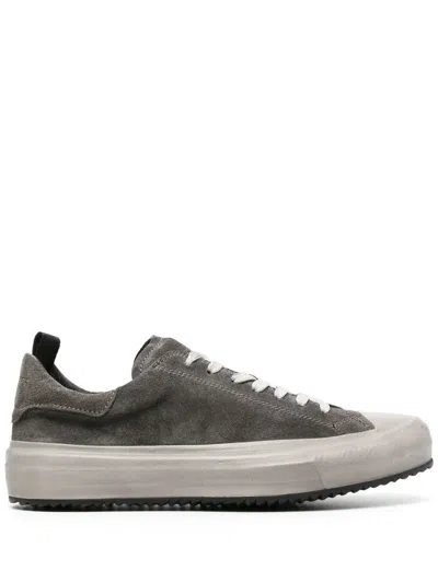 Officine Creative Frida Calf-suede Sneakers In 灰色