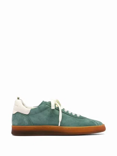 Officine Creative Ginnasio 101 Suede Panelled Sneakers In Green
