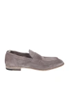 OFFICINE CREATIVE GREY LEATHER LOAFER