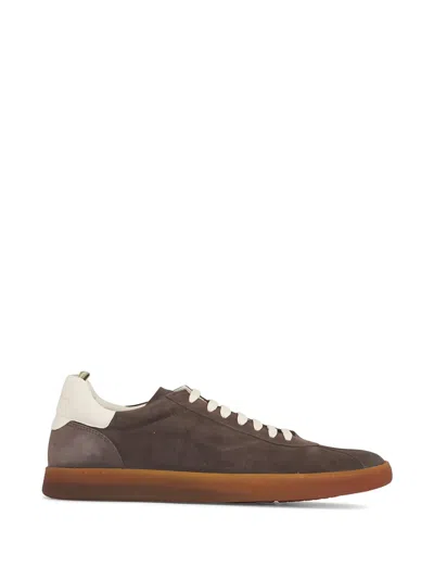 Officine Creative Halo Suede Sneakers In Brown