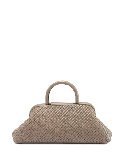 Officine Creative Helen 21 Woven Shoulder Bag In Neutral