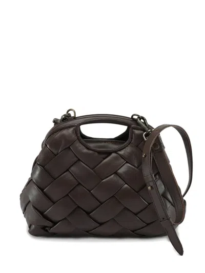 Officine Creative Helen Woven Tote Bag In Brown