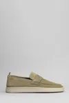 Officine Creative Herbie 001 Loafers In Green Suede