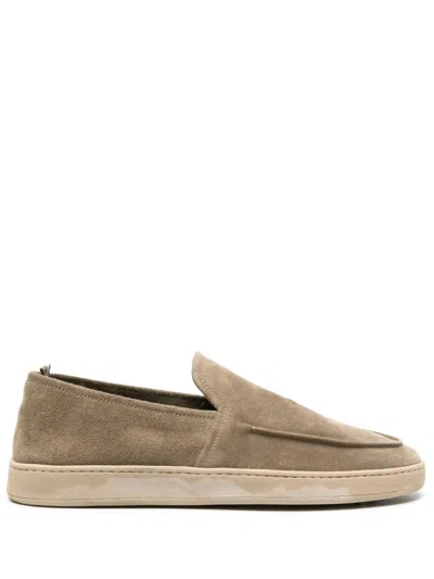 Officine Creative Herbie 006 Suede Loafers In Neutrals