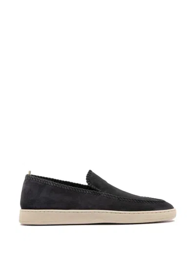 Officine Creative Herbie 011 Suede Loafers In Black