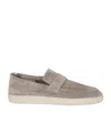 Officine Creative Herbie Beige Suede Loafer In Taupe Grey