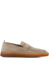 Officine Creative Herbie Suede Strap-detail Loafers In Neutral