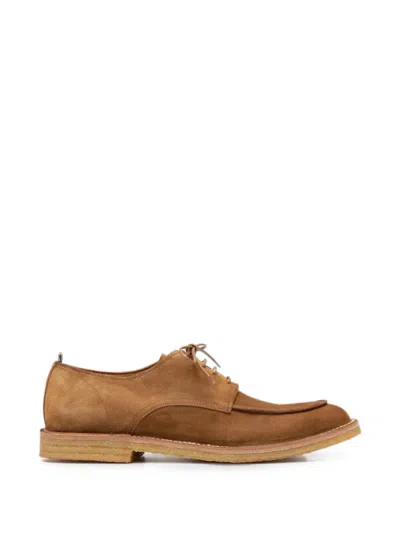 Officine Creative History Derby-schuhe Aus Wildleder In Brown