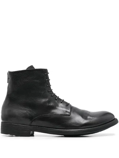 Officine Creative Hive 016 Lace-up Zip-fastening Boots In Black