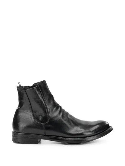 Officine Creative Hive 036 Side-zip Leather Boots In Black