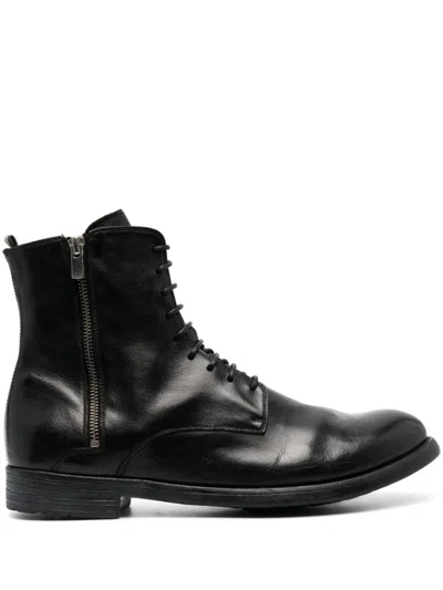 Officine Creative Hive 053 Leather Ankle Boots In Black