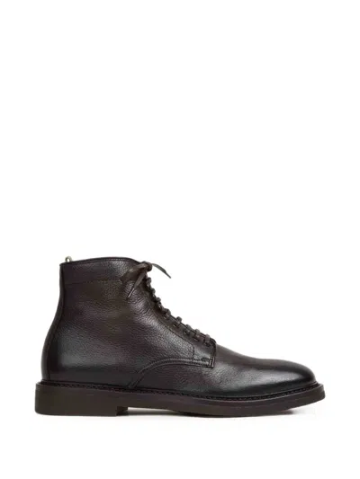 Officine Creative Hopkins Flexi 203 Lace-up Leather Boots In Brown