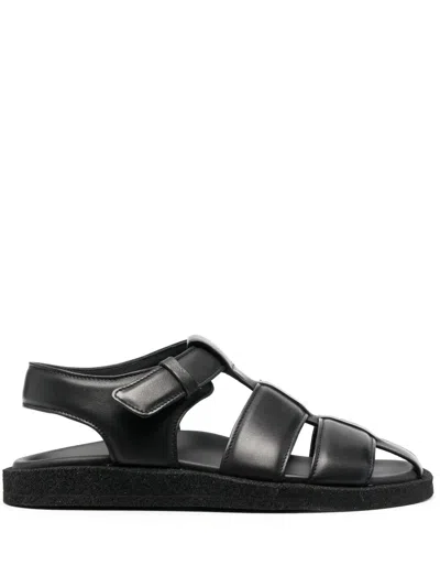 Officine Creative Interwoven Leather Sandals In Black