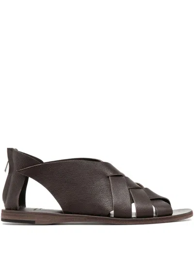 Officine Creative Itaca 048 Zip Sandals In Brown