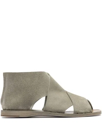 Officine Creative Itaca Zip Sandals In Gray