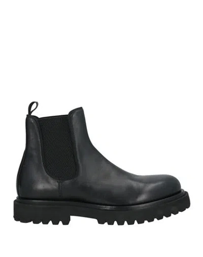 Officine Creative Italia Man Ankle Boots Black Size 11.5 Leather