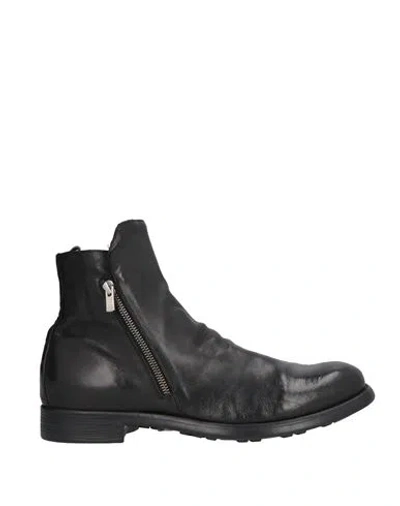 Officine Creative Italia Man Ankle Boots Black Size 12 Leather
