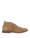 Officine Creative Italia Man Ankle Boots Camel Size 7 Leather In Brown