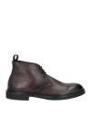 OFFICINE CREATIVE ITALIA OFFICINE CREATIVE ITALIA MAN ANKLE BOOTS DARK BROWN SIZE 8 LEATHER