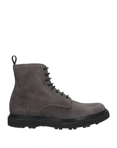 OFFICINE CREATIVE ITALIA OFFICINE CREATIVE ITALIA MAN ANKLE BOOTS GREY SIZE 9 LEATHER