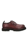 OFFICINE CREATIVE ITALIA OFFICINE CREATIVE ITALIA MAN LACE-UP SHOES BURGUNDY SIZE 7 SOFT LEATHER