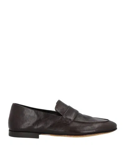 Officine Creative Italia Man Loafers Dark Brown Size 7 Soft Leather