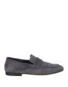 Officine Creative Italia Man Loafers Slate Blue Size 8 Leather