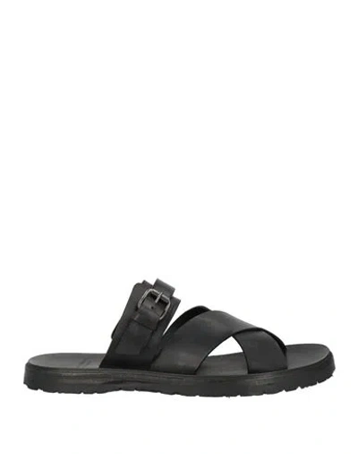 Officine Creative Italia Man Sandals Black Size 8 Leather