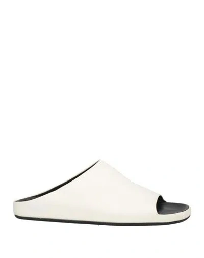 Officine Creative Italia Man Sandals White Size 9 Leather