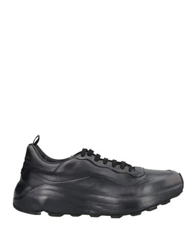 Officine Creative Italia Man Sneakers Charcoal Size 8 Leather