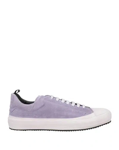 Officine Creative Italia Man Sneakers Lilac Size 8 Leather In Purple